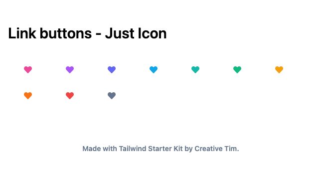 TailwindCSS Link Buttons - Just Icon