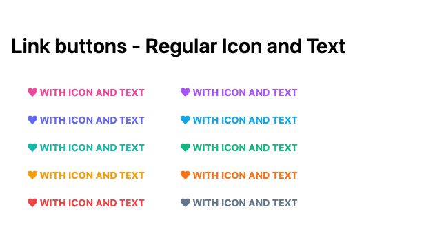 TailwindCSS Link Buttons - Regular Icon and Text